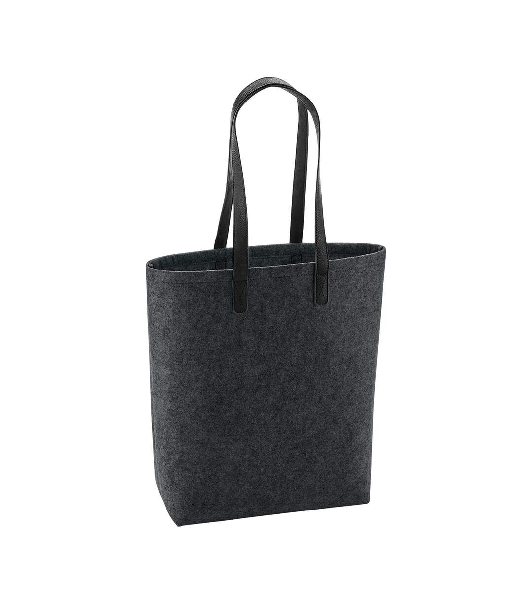 Tote Bag Premium Taille Unique Charbon Noir Chiné Bagbase-1