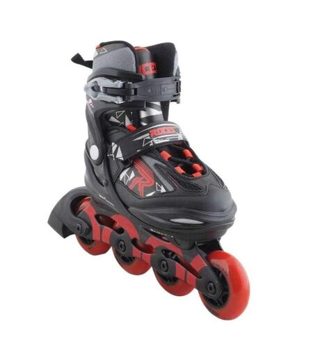 Patins À Roulettes Alignées Moody Tif Garçon 36-39 Fr Noir Rouge Roces