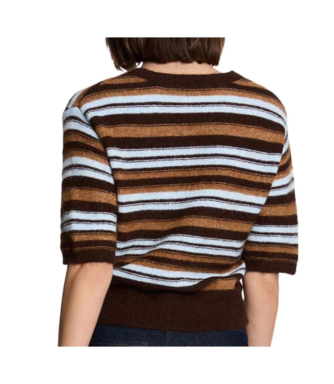 Pull rayé marron femme morgan mfifi-2