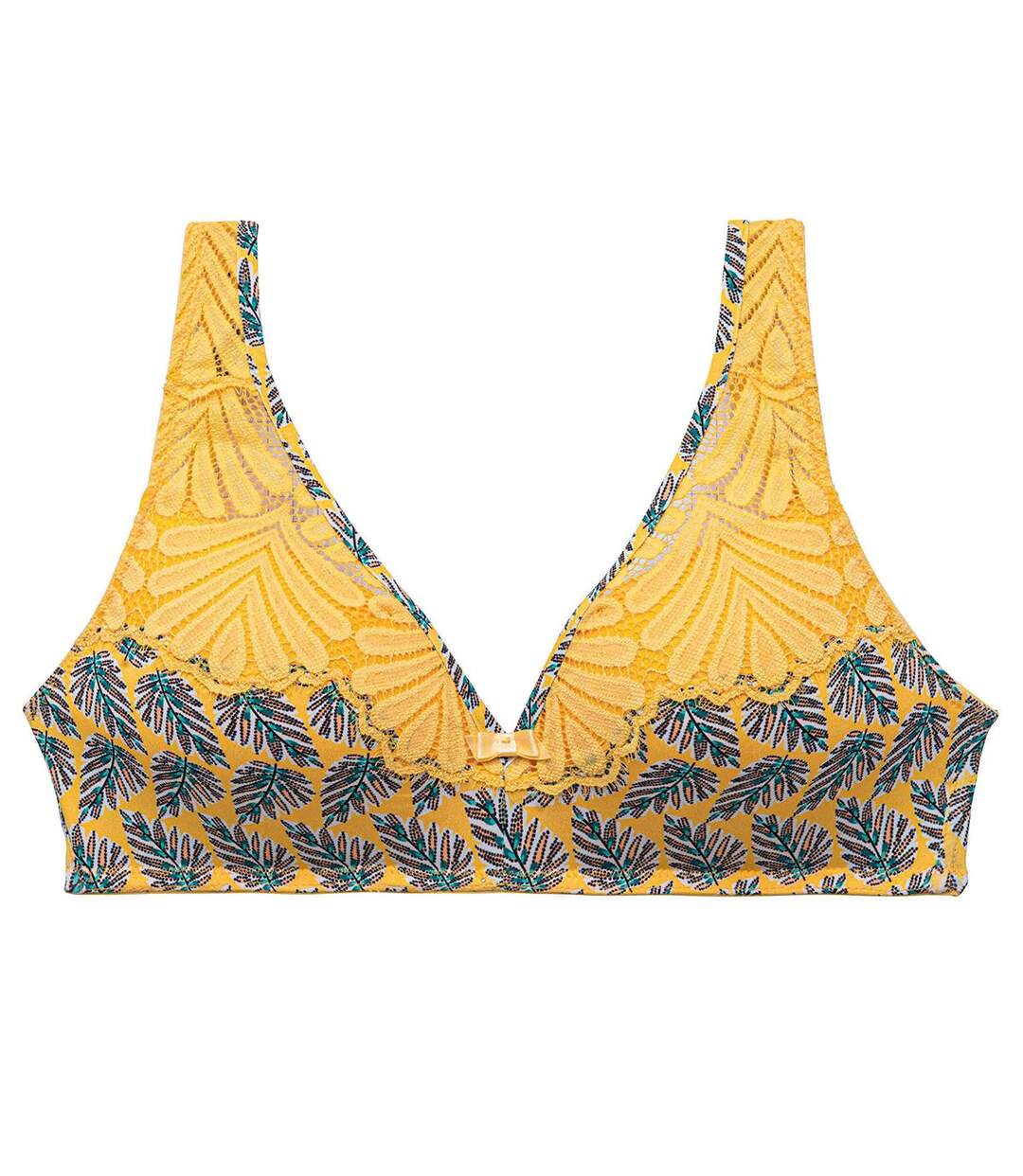 Soutien-gorge sans armatures coque souple jaune Turlututu-1