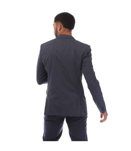 Veste Houndstooth Homme Bleu Foncé Hugo