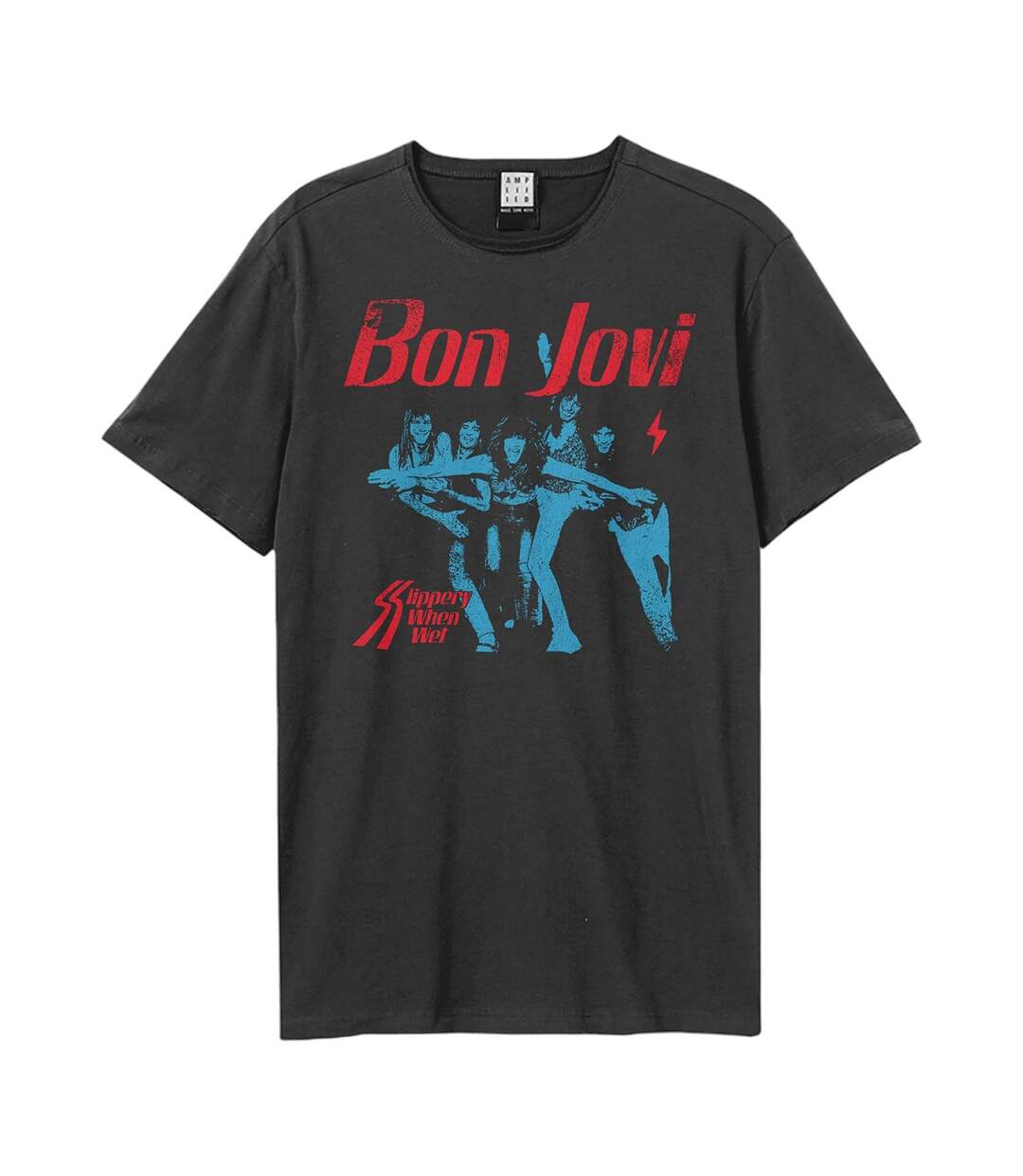 T-shirt slippery when wet adulte charbon Amplified-1
