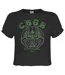 Womens/ladies Cbgb Snake Logo Crop Top Charcoal Amplified-1
