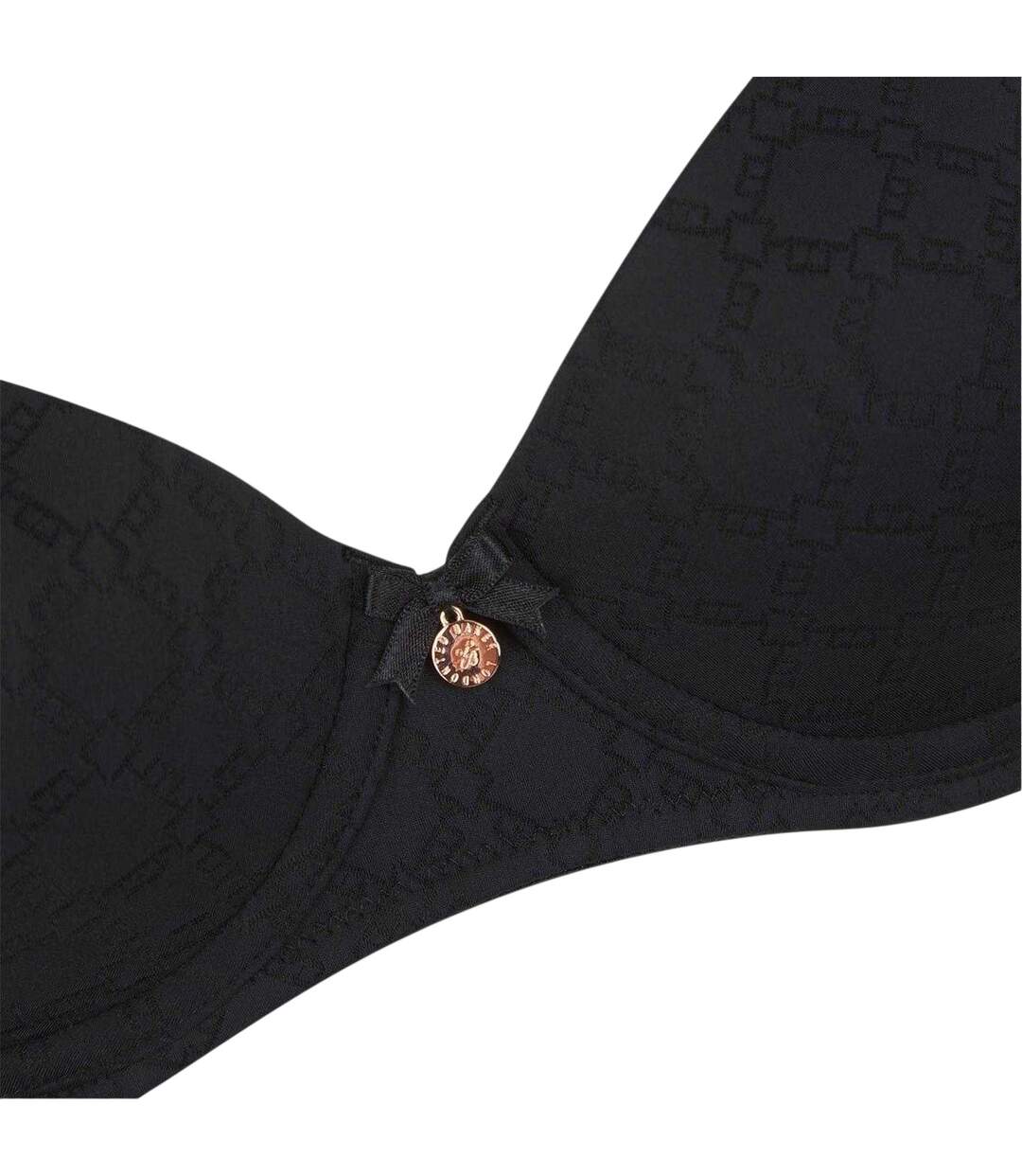 Womens/ladies All Over Logo T-shirt Bra Jet Black Ted Baker-3
