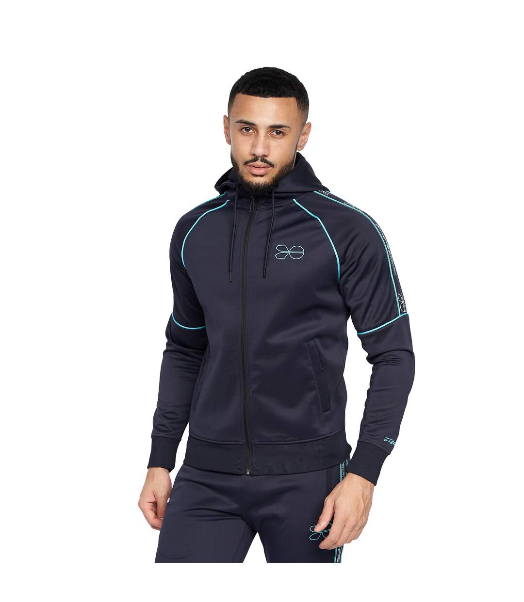 Ensemble de survêtement kraftworks homme bleu marine / vert Crosshatch-3