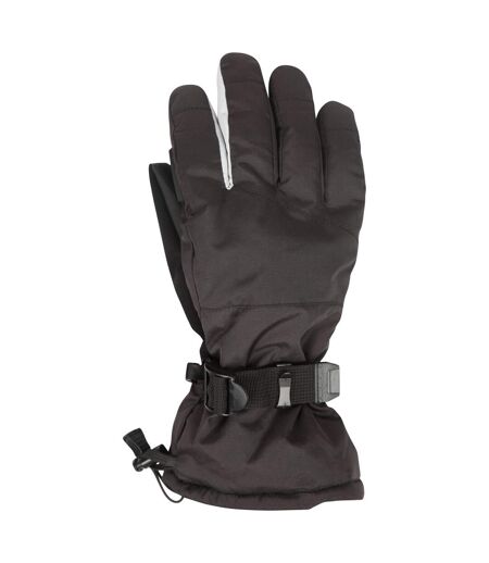 Womens/ladies long cuff waterproof ski gloves black Mountain Warehouse