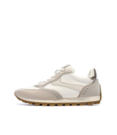 Baskets beige/blanches femme chaussures piel