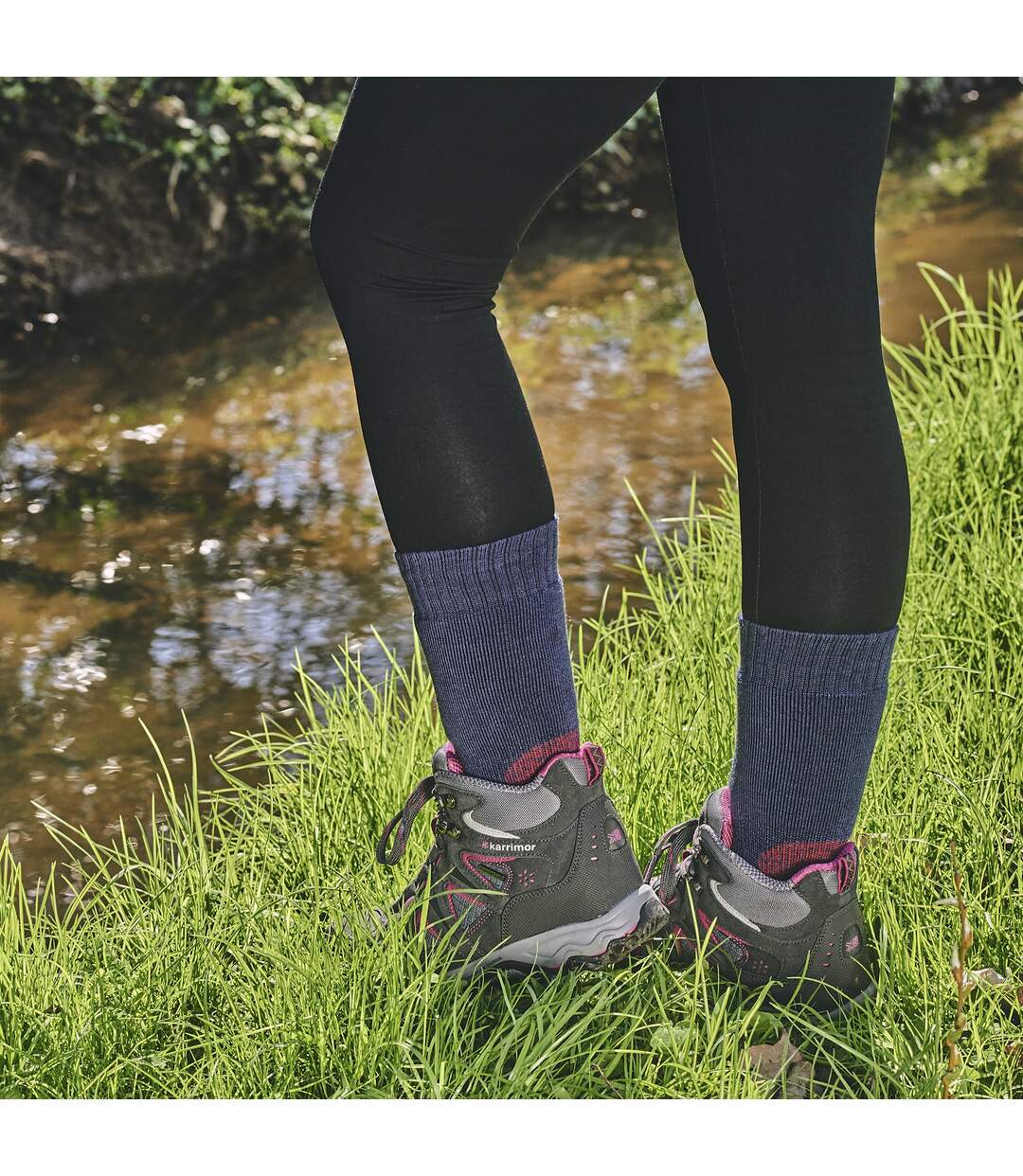 HJ Hall - Chaussettes Trekking Homme Laine Rembourrées Pointe Lisse-5