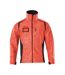 Mens Accelerate Safe Soft Shell Jacket Hi Vis Red Dark Navy Mascot-1