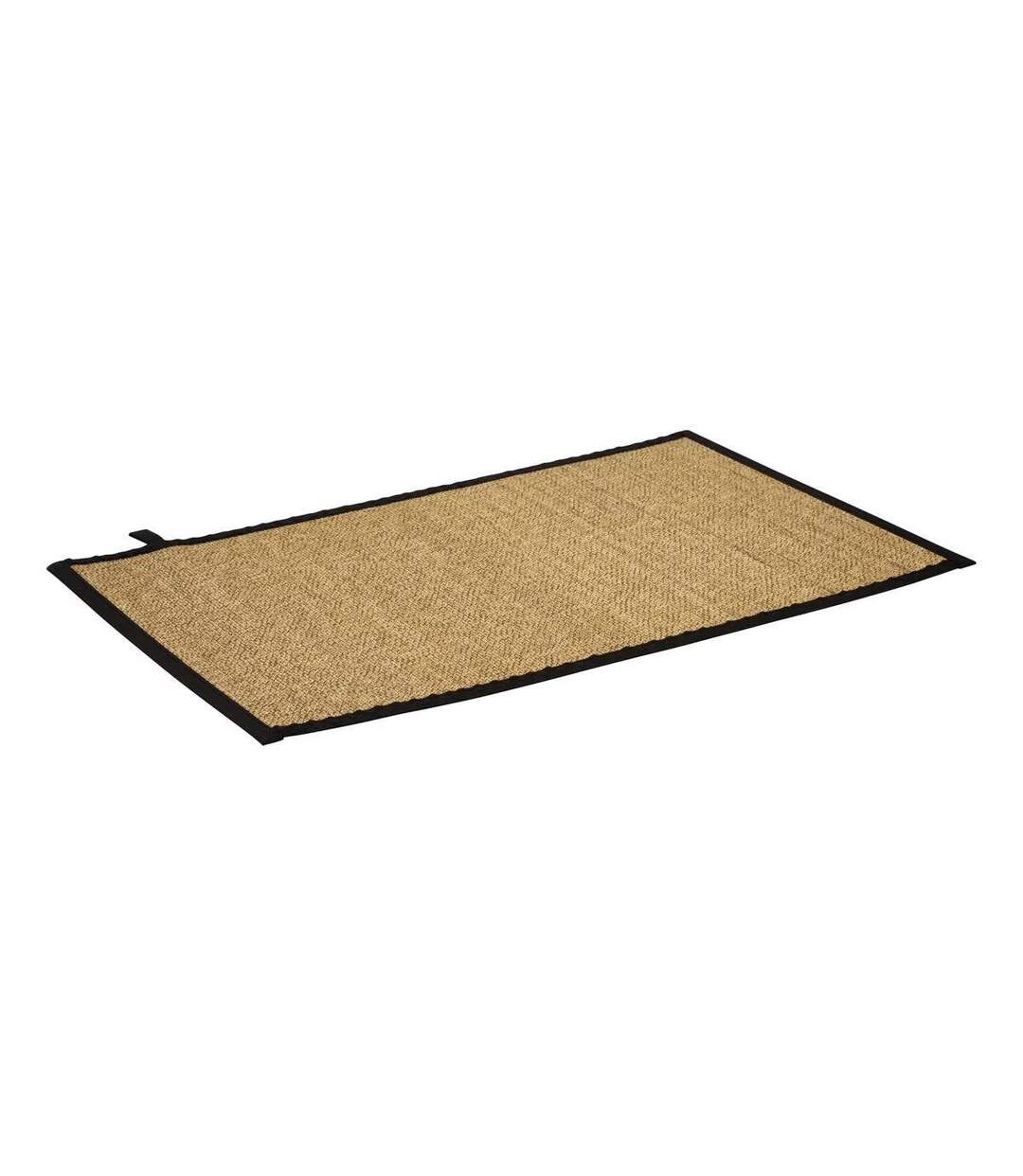 Tapis de Salle de Bain en Bambou Stemy 50x80cm Noir-1