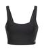 Womens/ladies Cropped Scoop Neck Bralette Black Adidas-1