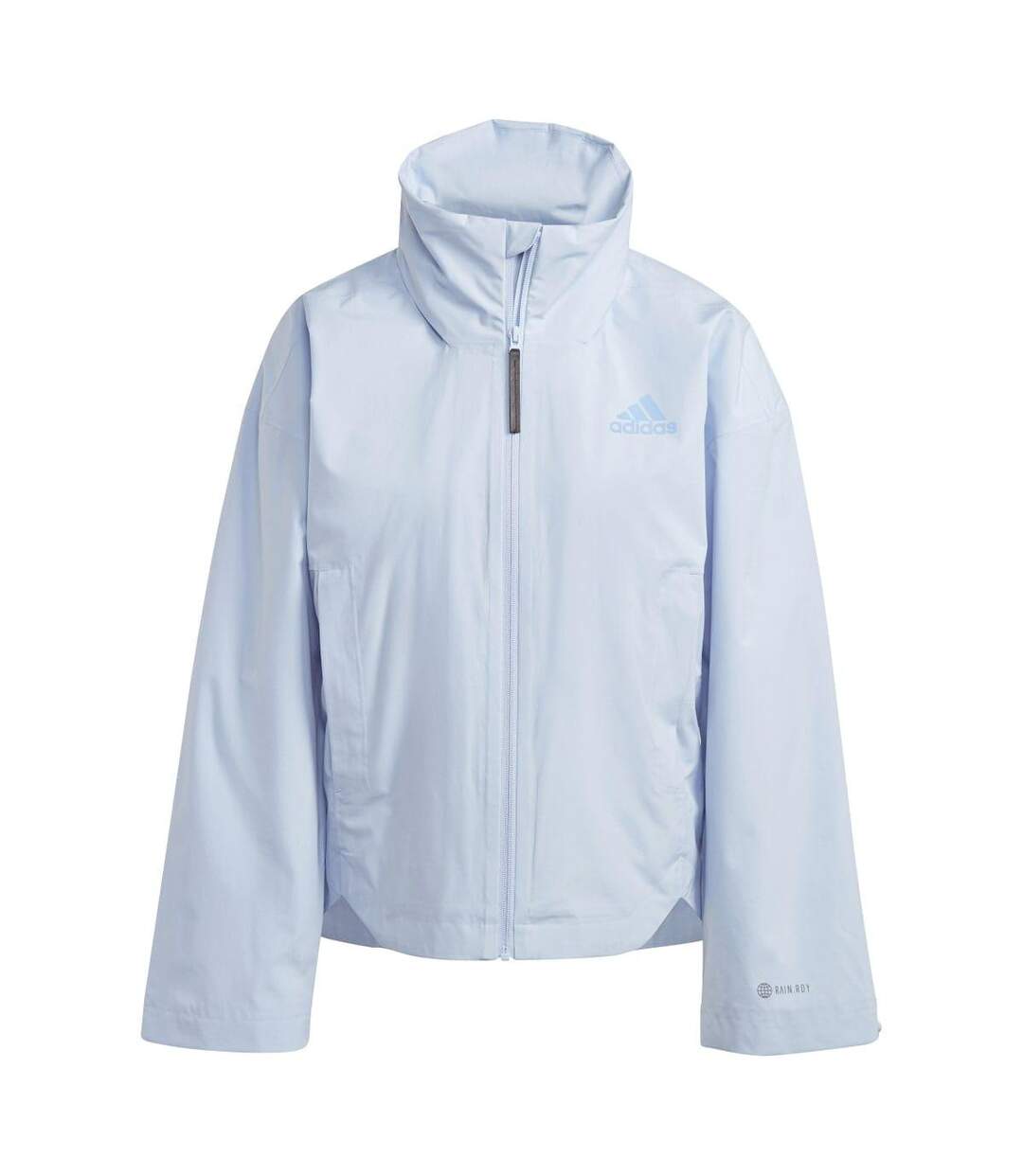 Womens/ladies terrex traveer rain rdy waterproof jacket blue Adidas-1
