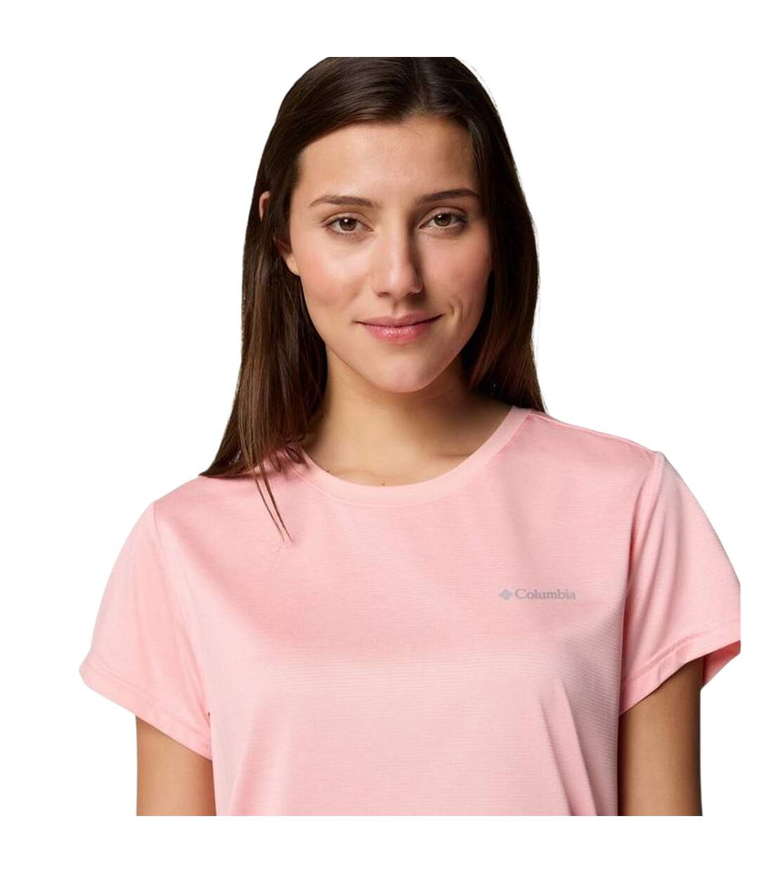 Womens/ladies Bluevista Hill Crew Neck T-shirt Pink Columbia-4