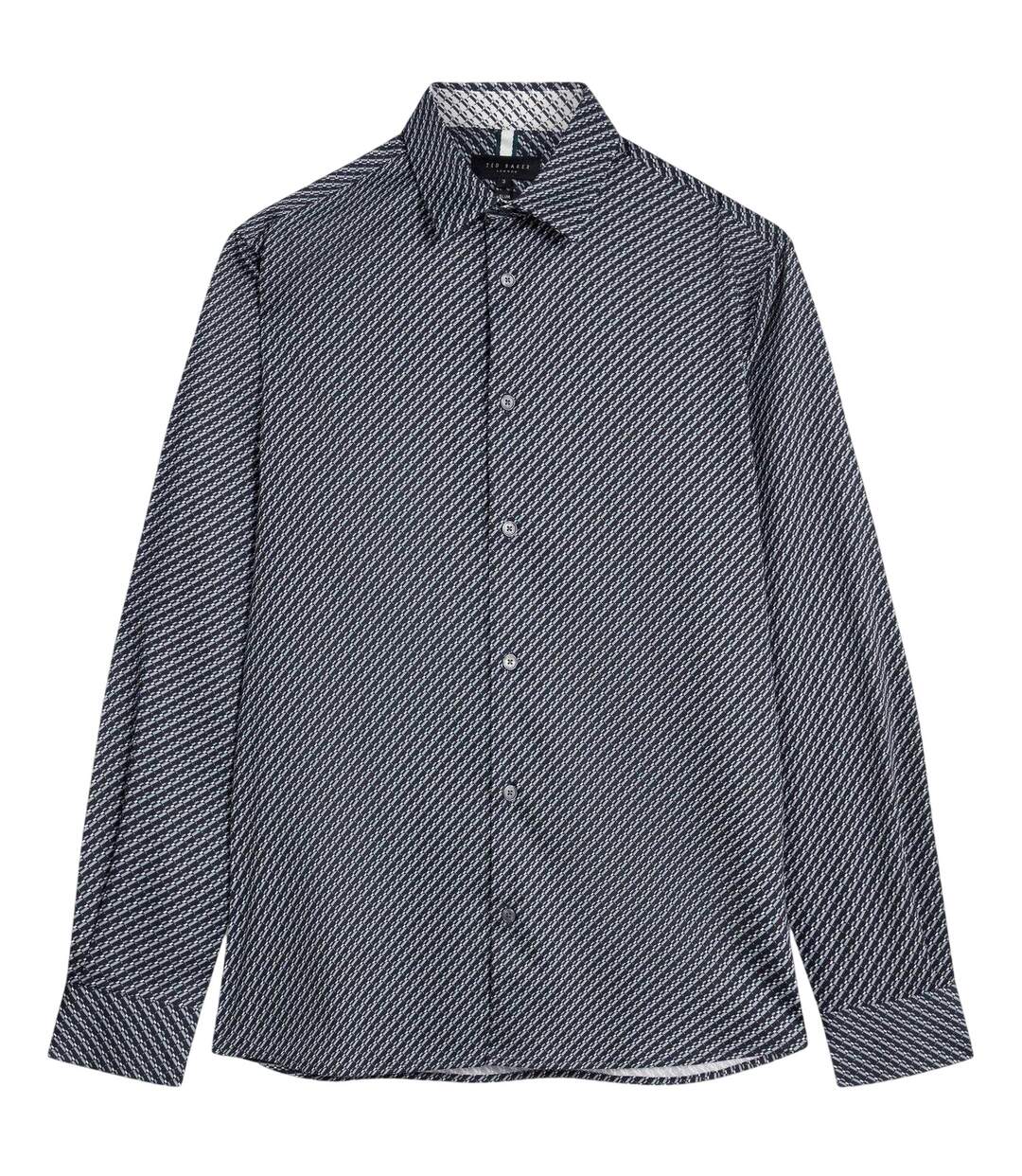Chemise Motif/style Géométrique Homme Bleu Sarcelle Ted Baker-2