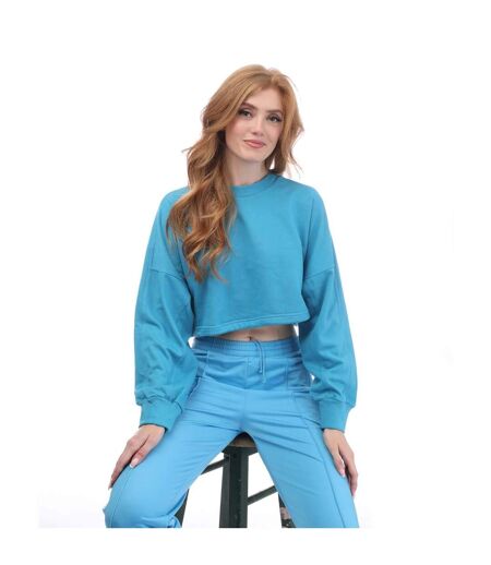 Sweat studio lounge femme bleu Adidas