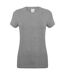 Skinni Fit Womens/Ladies Feel Good Stretch Short Sleeve T-Shirt (Heather Gray)