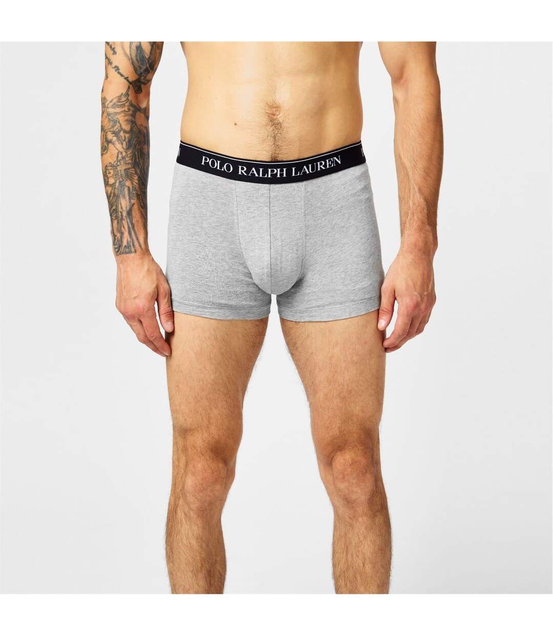 Pack Of 3  Mens Boxer Shorts  Black White Grey Ralph Lauren-4