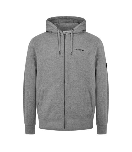 Mens Brunel Full Zip Hoodie Grey Marl Firetrap