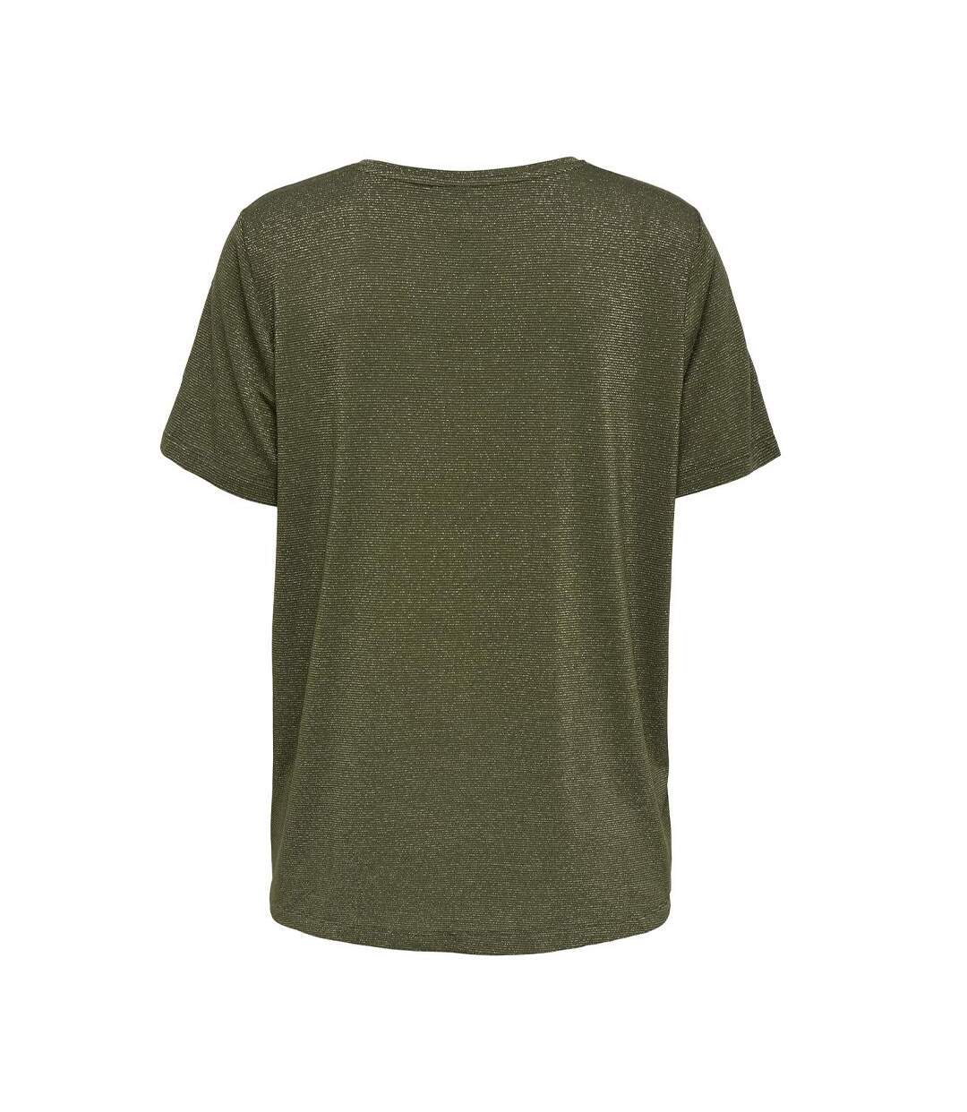 T-shirt kaki femme only harly-2