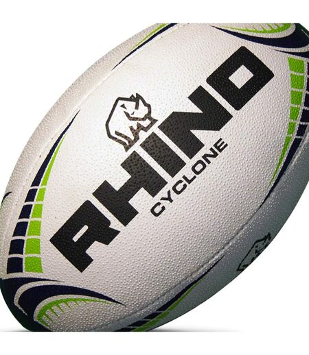 Ballon De Rugby Cyclone Taille 5 Blanc Rhino