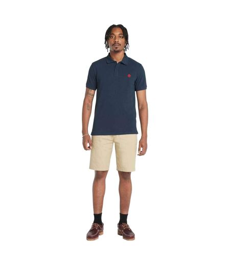 Mens Oyster River Logo Short-sleeved Polo Shirt Navy Timberland