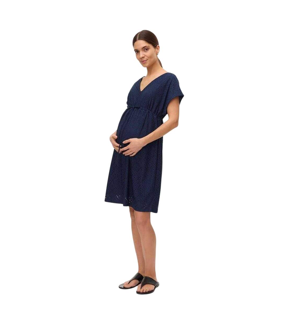 Robe Vmmtassa Femme Bleu Marine Foncé Mamalicious-1