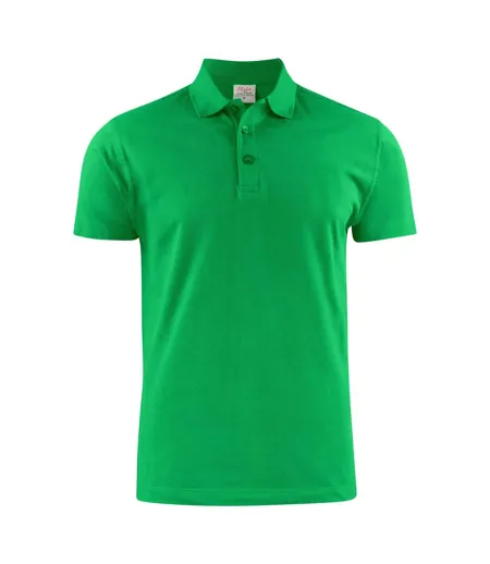 Mens Surf Light Rsx Melange Polo Shirt Fresh Green Printer