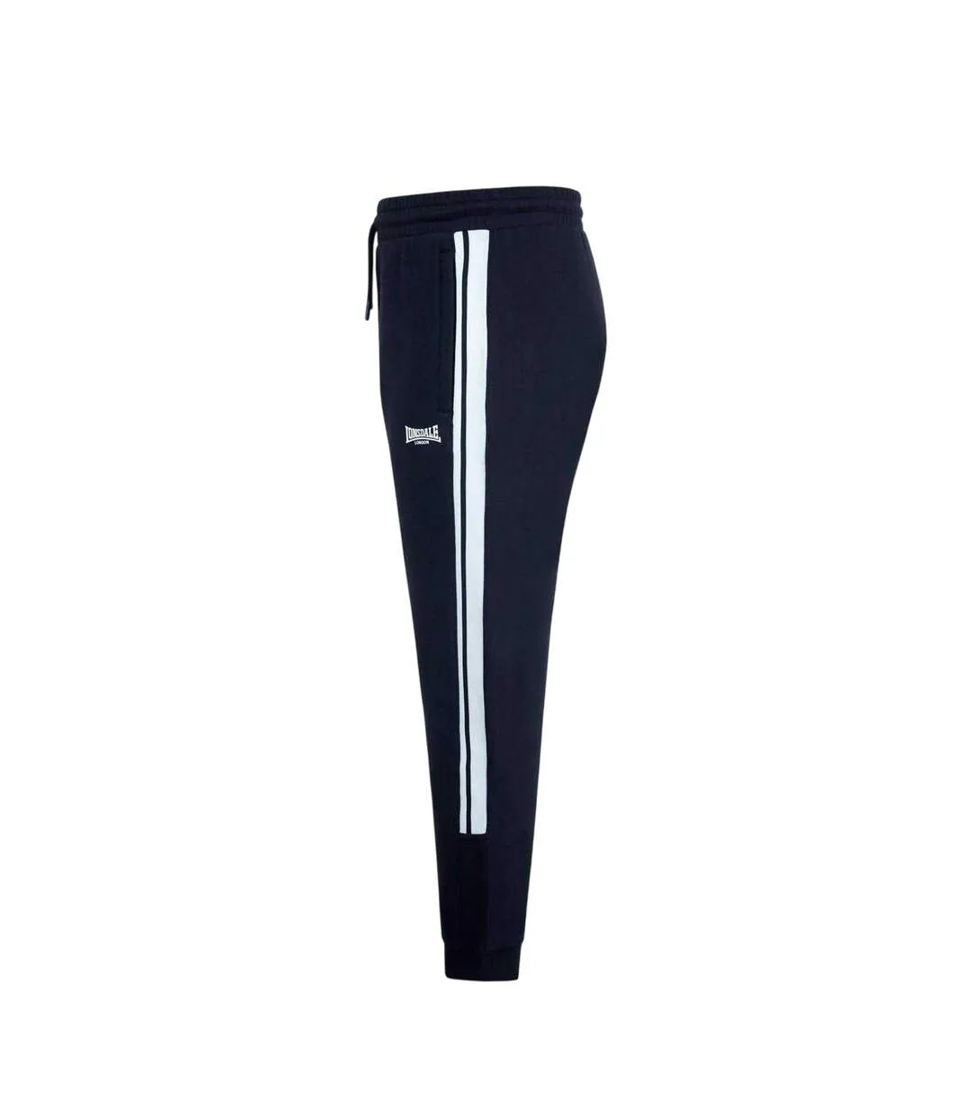 Mens Logo Ribbed Cuff Slim Joggers Black Lonsdale-3