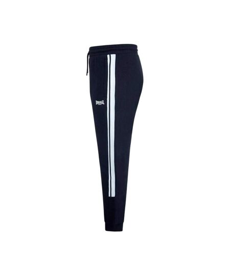 Mens Logo Ribbed Cuff Slim Joggers Black Lonsdale