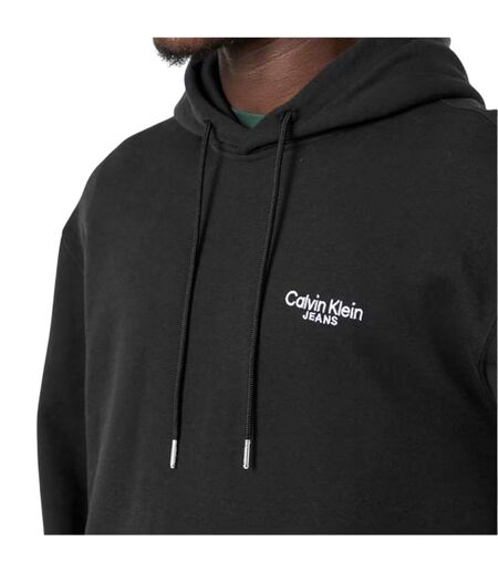 Sweat À Capuche Adulte Noir Calvin Klein