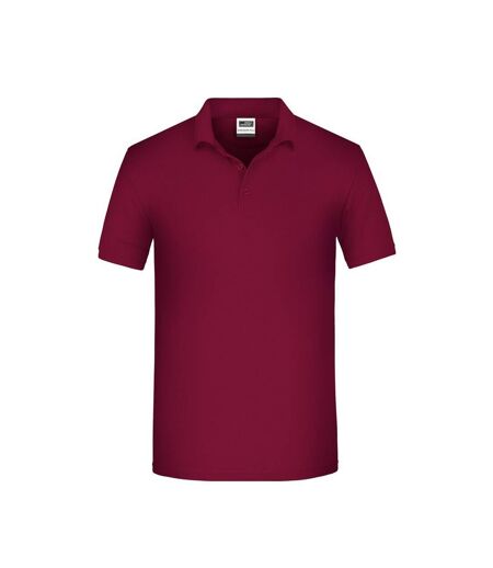Polo Bio Workwear Homme Bordeaux James And Nicholson