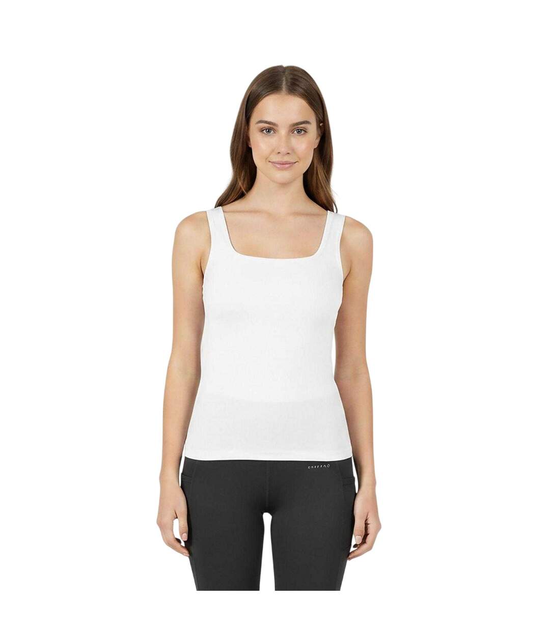 Womens/ladies Pro Essential Vest Top White USA-4