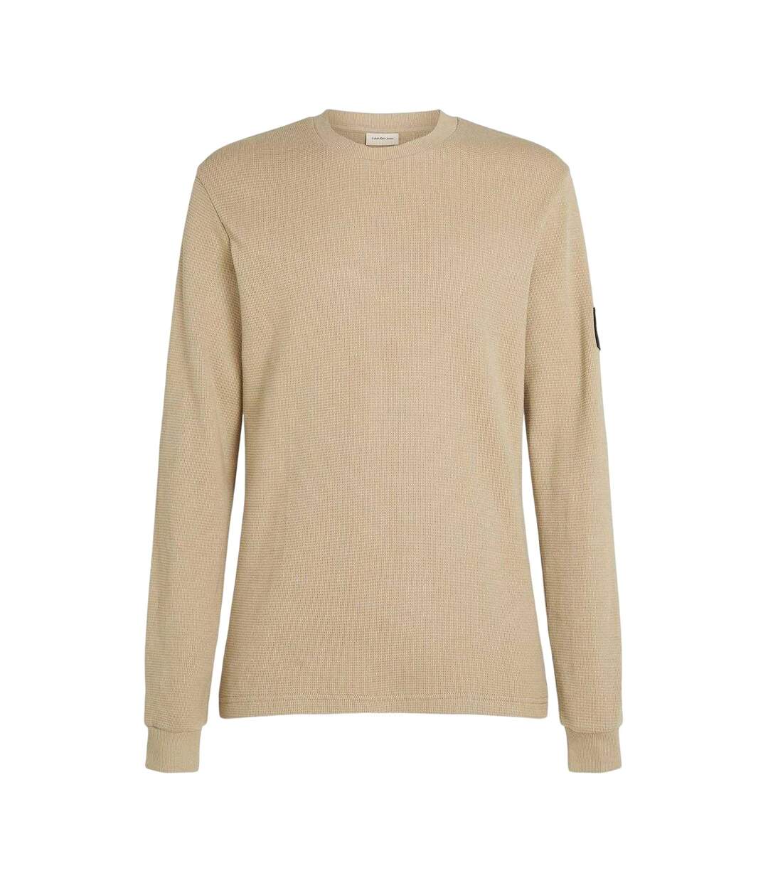 Mens Waffle Long-sleeved Top Khaki Calvin Klein-1