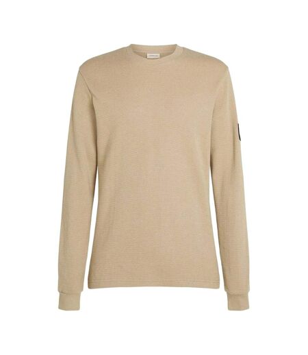 Mens Waffle Long-sleeved Top Khaki Calvin Klein