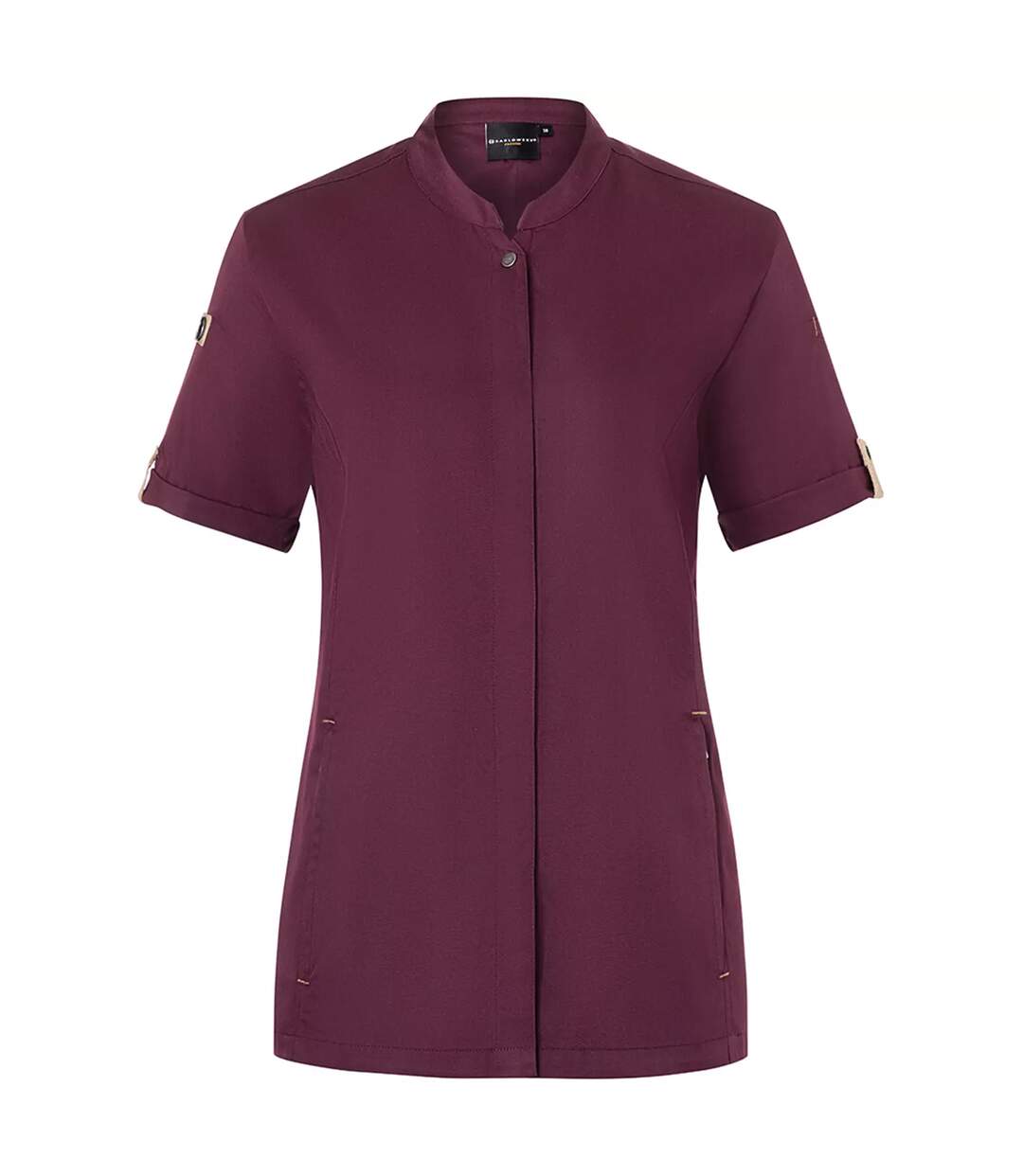 Womens/ladies Green-generation Chef Jacket Aubergine Karlowsky-1