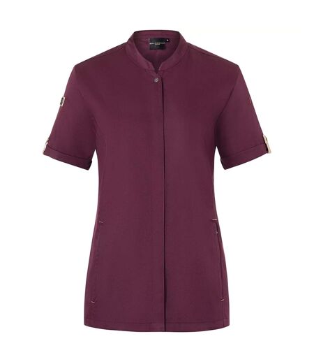 Womens/ladies Green-generation Chef Jacket Aubergine Karlowsky
