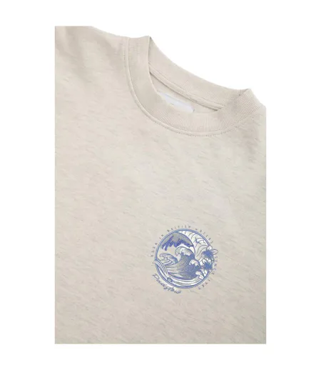Womens/ladies Dakota St Ives Sweatshirt Light Beige Animal