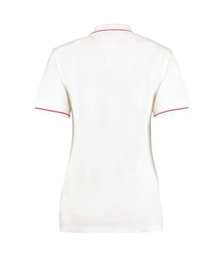 Polo st mellion femme blanc / rouge Kustom Kit