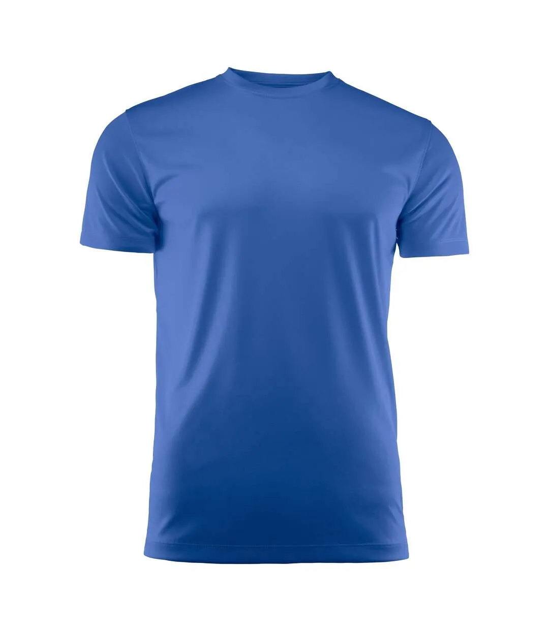 Mens Run Active T-shirt Bright Blue Printer RED-2