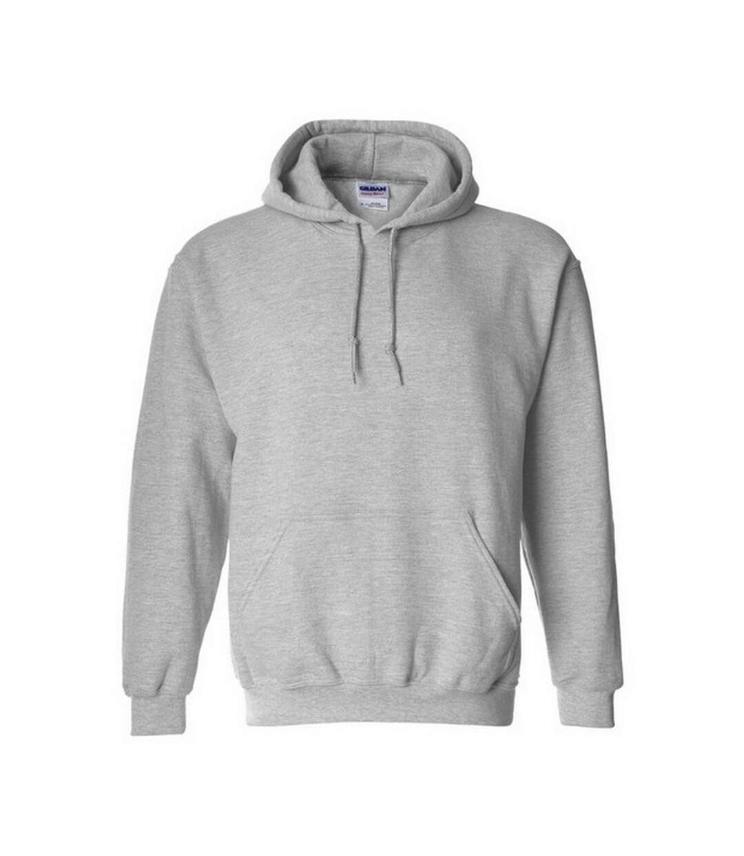 Sweatshirt à capuche unisexe gris argent Gildan