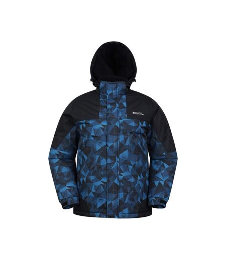 Mens shadow ii printed ski jacket blue/black Mountain Warehouse