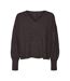 Pull marron femme vero moda jupiter-1