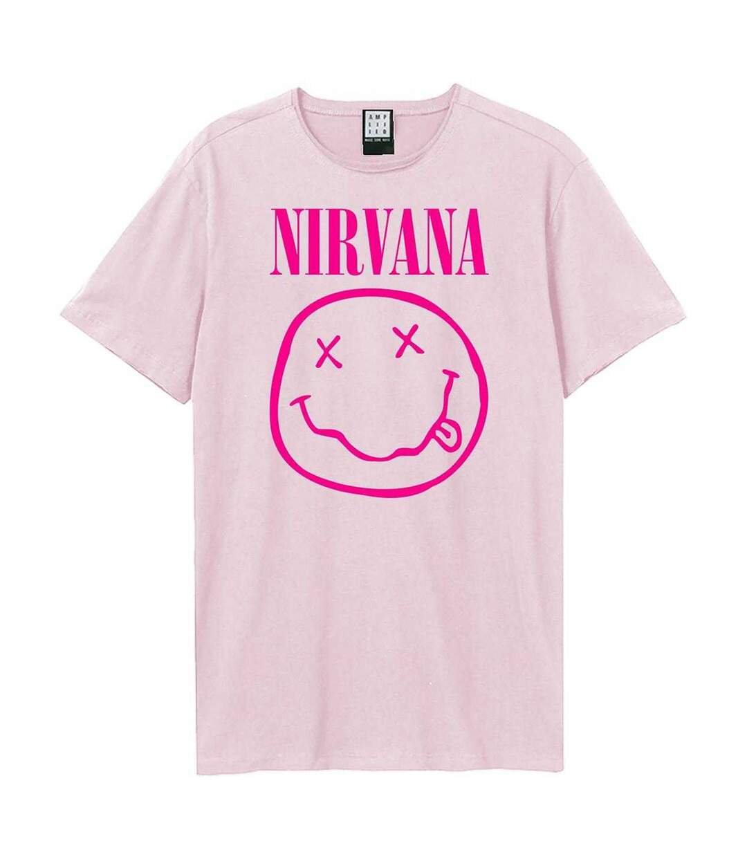 Unisex Adult Face Nirvana T-shirt Pink 182 Amplified-1