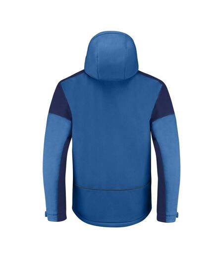 Mens Padded Soft Shell Jacket Cobalt Navy Printer