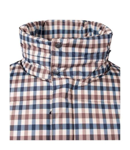 Doudoune Sport Motif/style À Carreaux Homme Beige Aquascutum