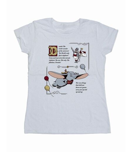 Disney - T-shirt DUMBO STORY BOOK PAGE - Femme (Blanc) - UTBI17814