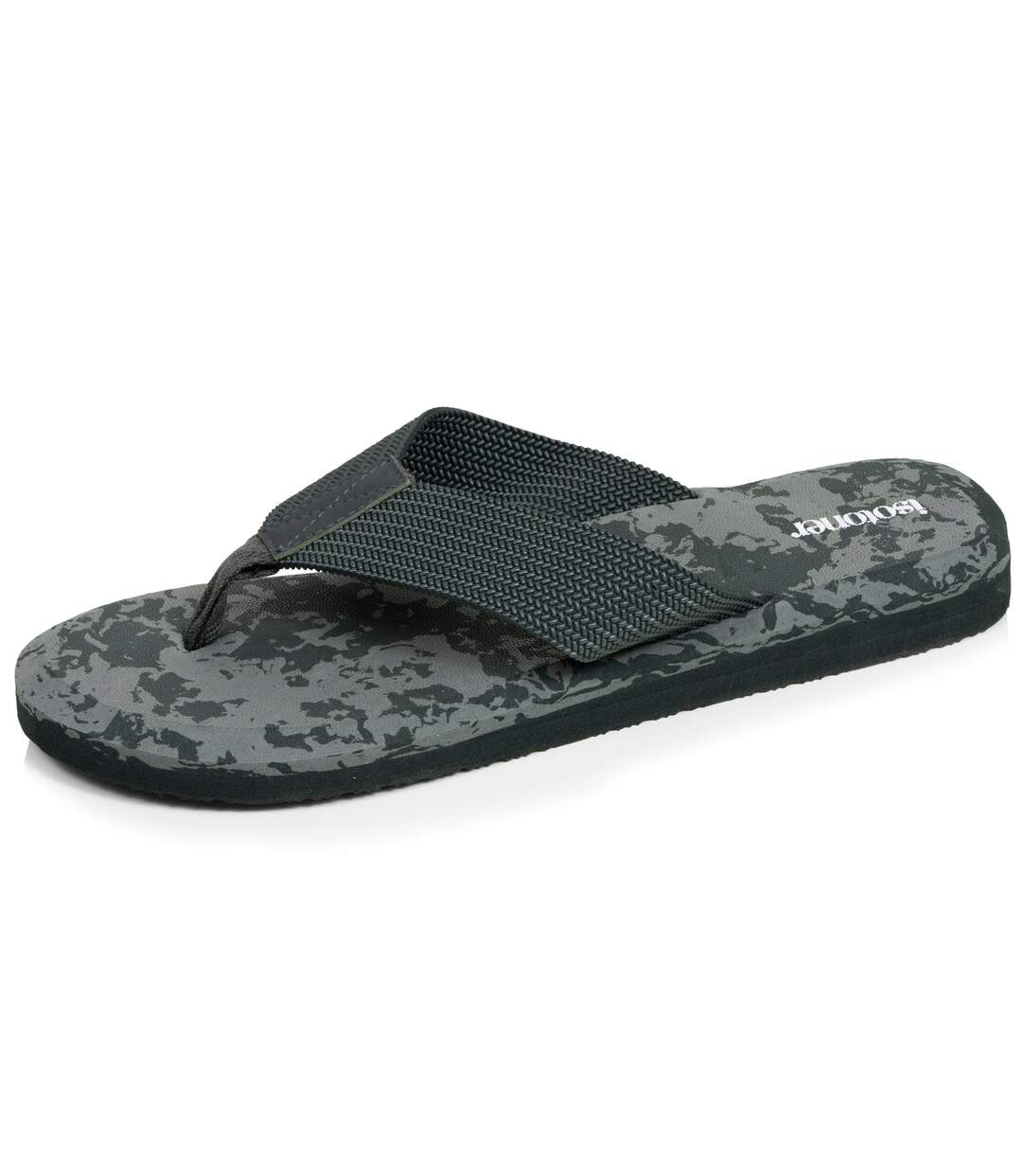 Isotoner Tongs homme très confortables, tiges larges-1