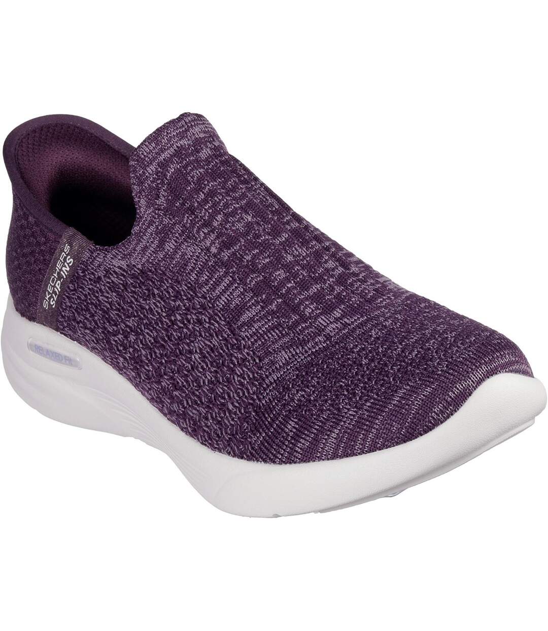 Womens/ladies Relaxed Fit Trainers Dark Purple Skechers-1
