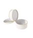 Boîte Ronde Pour Cosmétiques Ericka 19cm Blanc-3