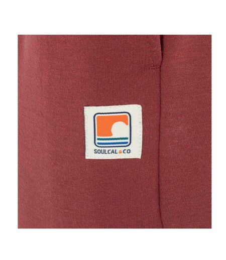 Pantalon De Jogging Motif/style Uni Femme Rouge Foncé SoulCal